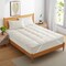 Organic Cotton Extra Thick Mattress Topper Queen 2 Inch Soft Feather Bed